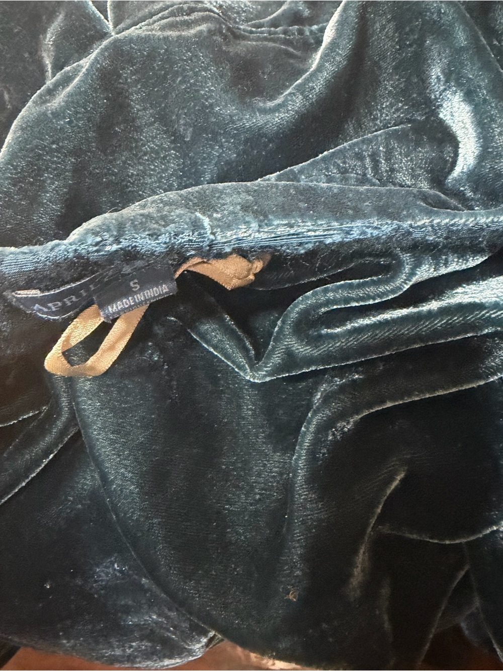 April Cornell Teal Textured Dress with Gold Hanger Loop - Picture 12 of 12